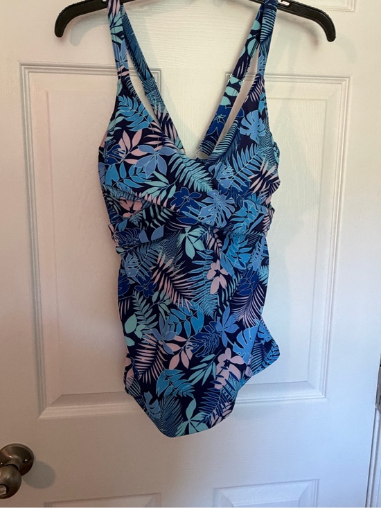 Tempt Me Other - Womens Blue Tropical One-Piece tankini top